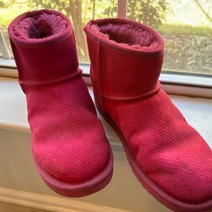 UGG Classic Mini Exotic Scales Pink 1006500 Boots Womens 8